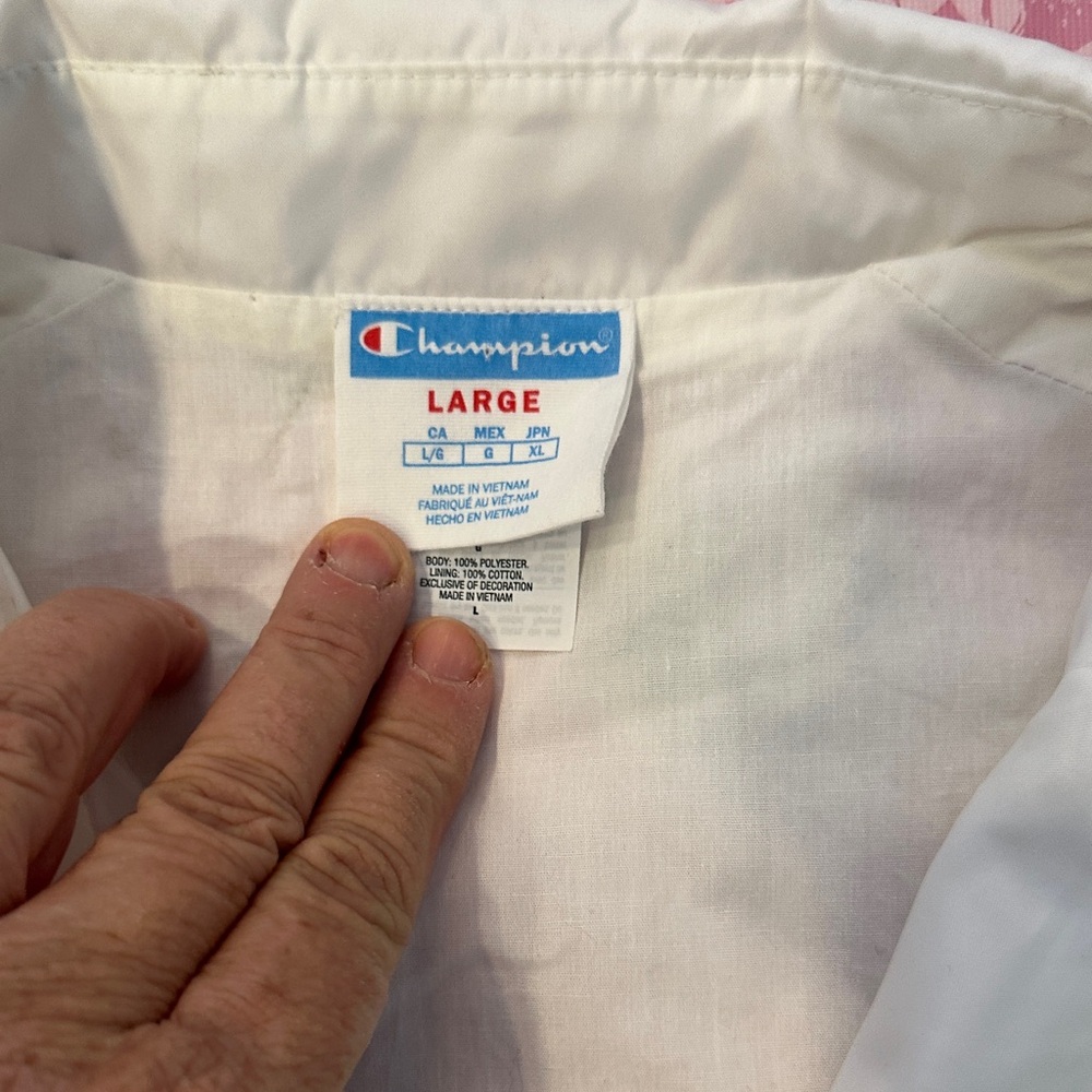 Champion Multicolor Button White Windbreaker - image 3
